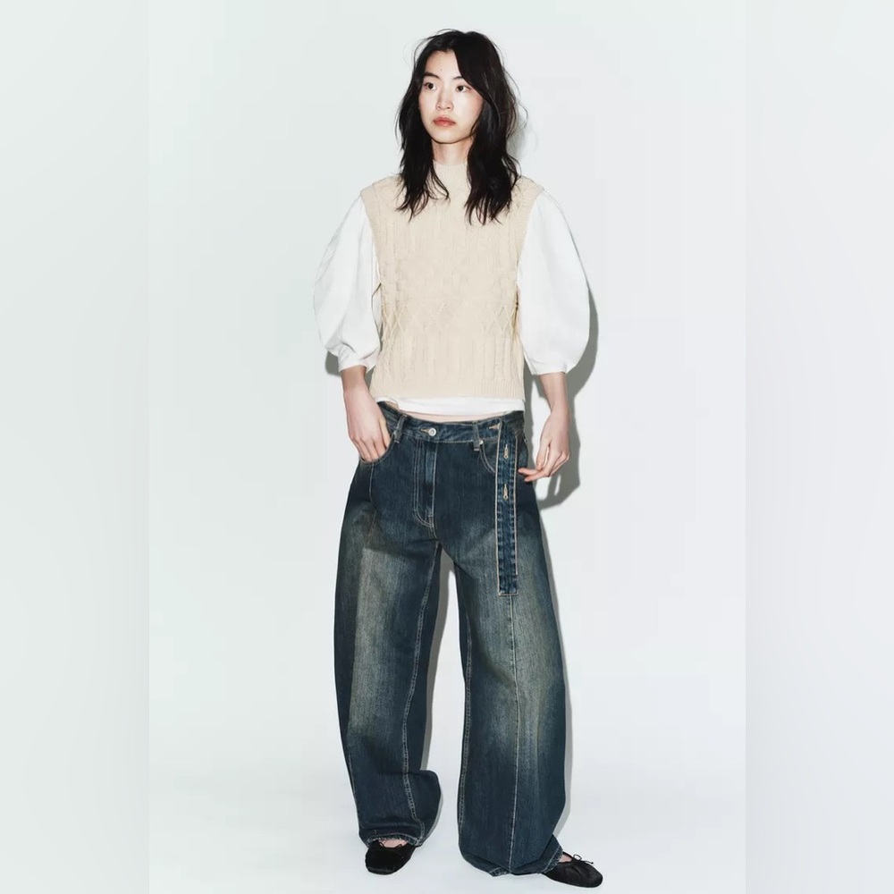 ZARA COMBINATION VEST T-SHIRT